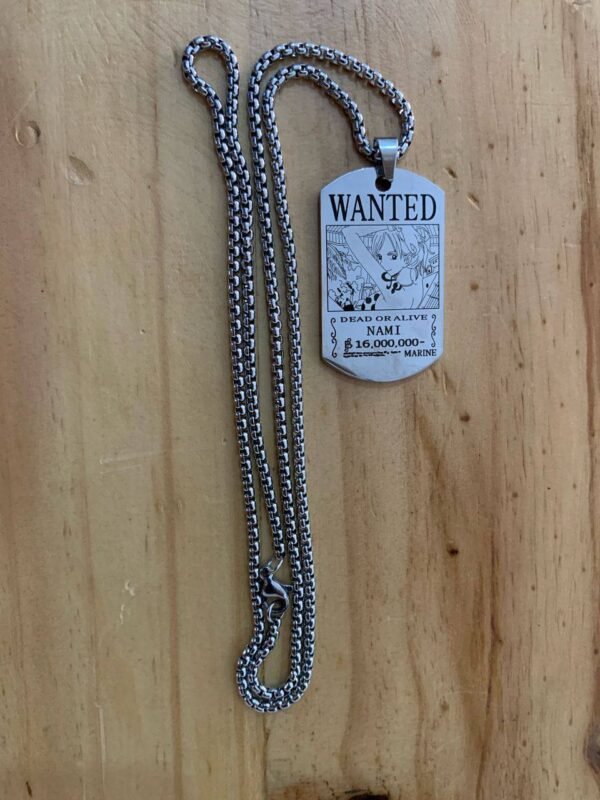 Accessories (114) Nami Wanted Dog Tag Silver anime collectible Nami Wanted Dog Tag Silver anime collectible kaizoq anime merc, kaizoku realm anime store uganda
