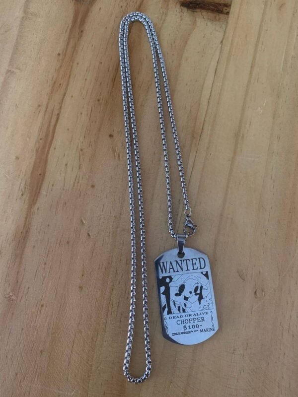 Chopper Wanted Dog Tag anime collectible kaizoq anime merc, kaizoku realm anime store uganda