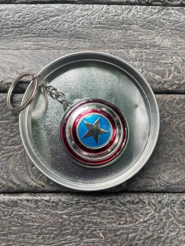 Captain America metallic keychain Marvel superhero shield accessory Kaizoq Anime Merc Kaizoku Realm best anime store in Uganda