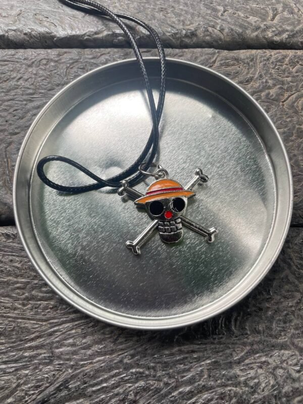 Straw Hat Metallic Logo Necklace anime accessory kaizoq anime merc, kaizoku realm anime store uganda