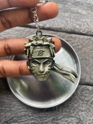 Metallic Naruto Head Key Chain Bronze Gold anime accessory kaizoq anime merc, kaizoku realm anime store uganda