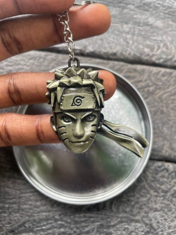 Metallic Naruto Head Key Chain Bronze Gold anime accessory kaizoq anime merc, kaizoku realm anime store uganda