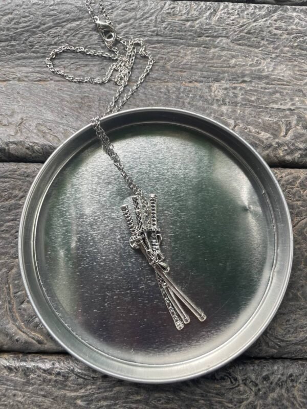 Accessories (82)Katana Necklace Metallic Silver Katana Necklaces Metallic Silver anime collectible kaizoq anime merc, kaizoku realm anime store uganda