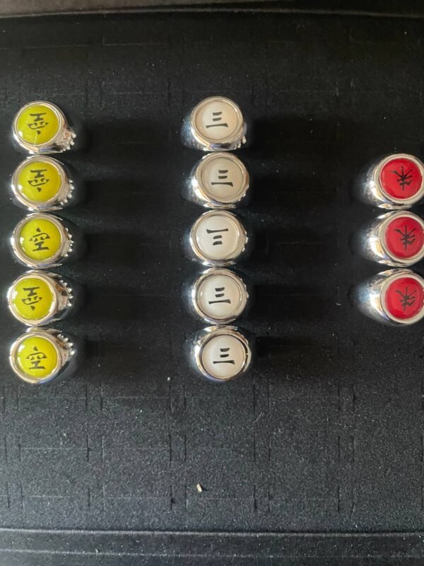 Akatsuki Rings Red and White anime ring set kaizoq anime merc, kaizoku realm anime store uganda