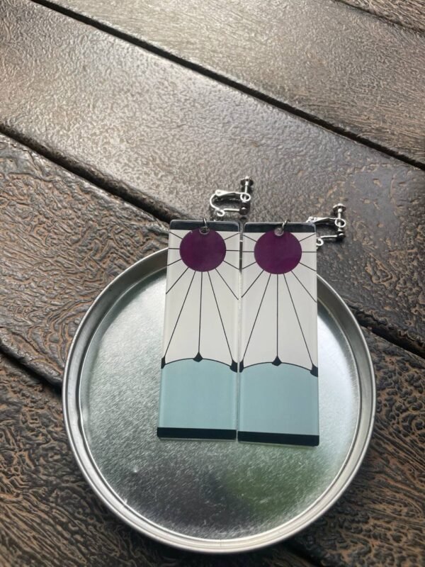 Demon Slayer earrings Uganda anime jewelry collectible