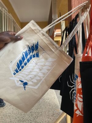 Attack on Titan bag Uganda white cloth anime Wings of Freedom