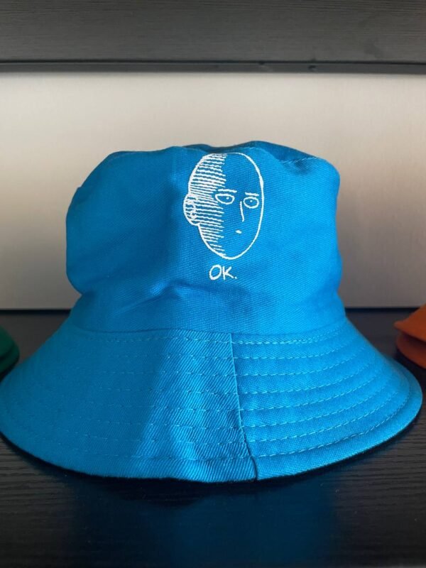 One Punch Man Bucket Cap Blue anime accessory kaizoq anime merc, kaizoku realm anime store uganda
