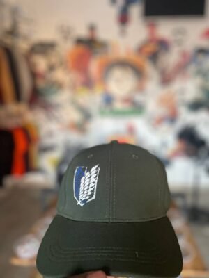 AOT Wings of Freedom Army Green Cap anime accessory kaizoq anime merc, kaizoku realm anime store uganda