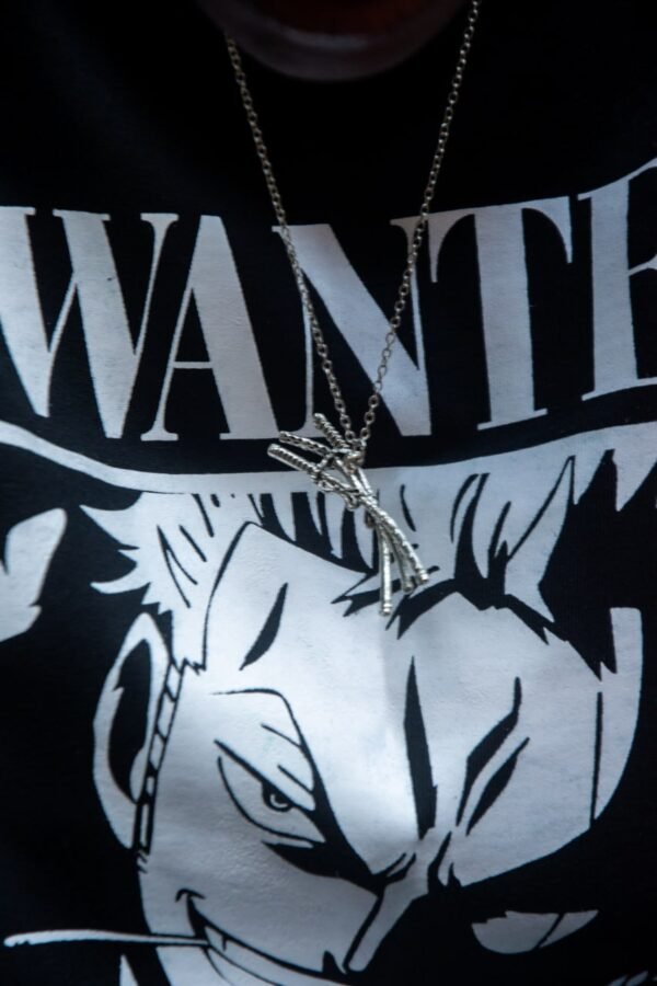 People (34) Katana Necklaces Metallic Silver anime collectible kaizoq anime merc, kaizoku realm anime store uganda