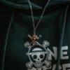 Straw Hat Metallic Logo Necklace anime accessory kaizoq anime merc, kaizoku realm anime store uganda