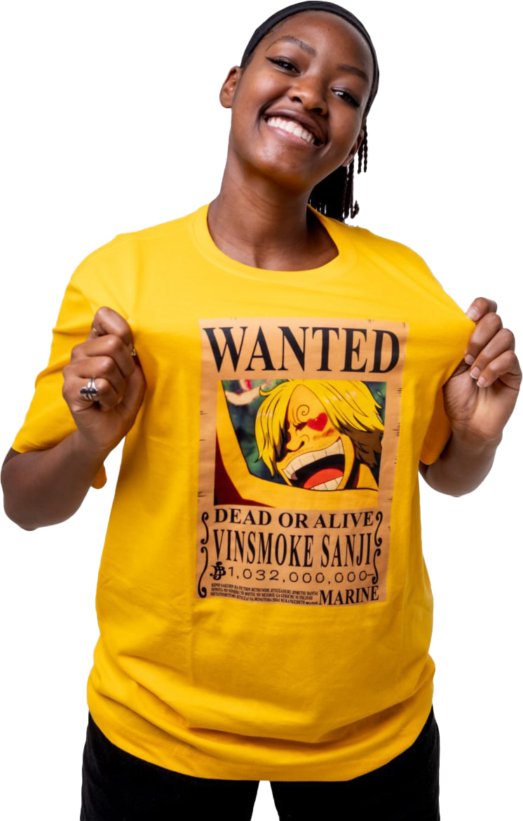 One Piece yellow sanji wanted shirt