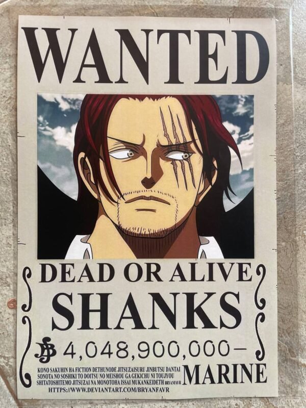 Buy the Shanks Wanted Poster in Uganda today. This legendary One Piece wall art is perfect for anime fans and collectors. Limited stock available.
