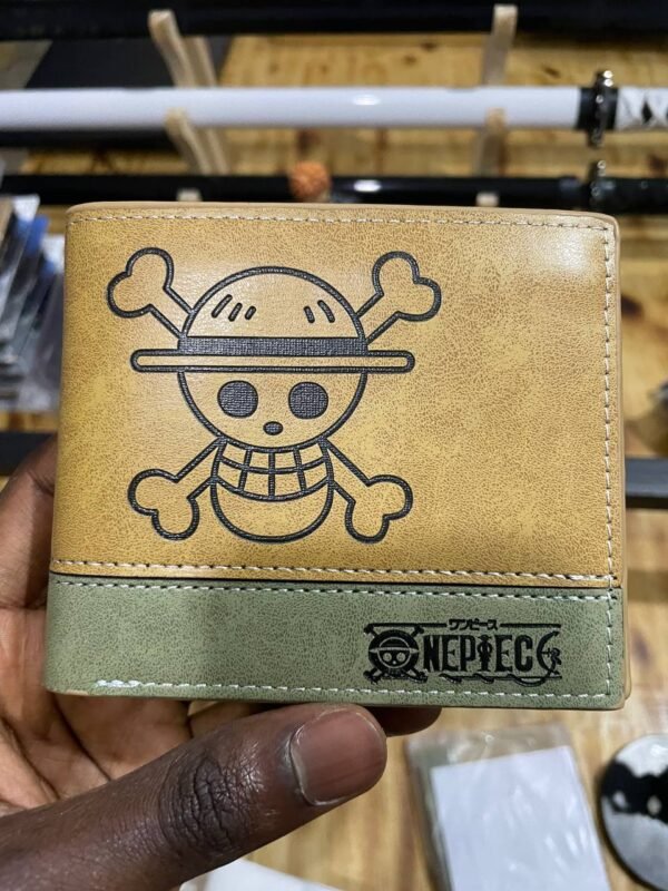 Brown Straw Hat Wallet with olive-green lining collectible anime accessory kaizoq anime merc, kaizoku realm anime store uganda