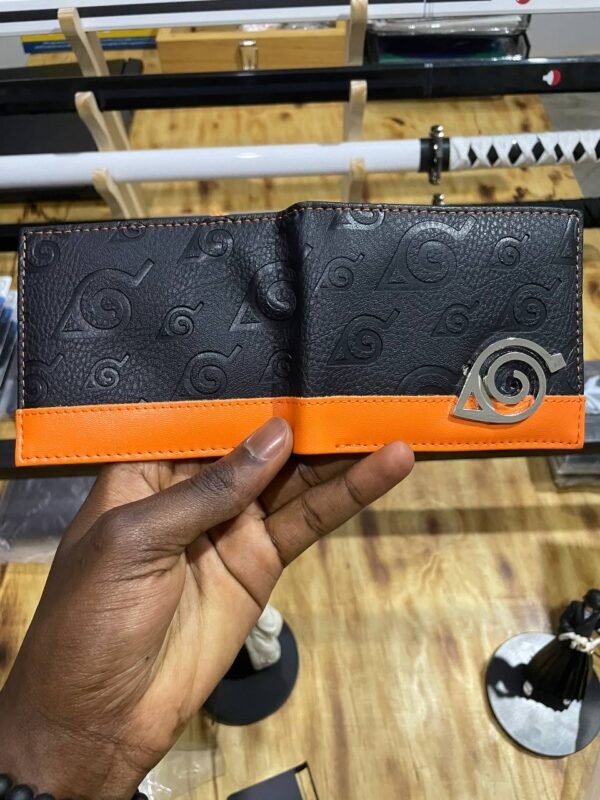 Hidden Leaf Wallet orange Naruto color collectible anime accessory kaizoq anime merc, kaizoku realm anime store uganda