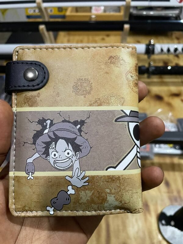 Luffy Wallet shiny brown collectible anime accessory kaizoq anime merc, kaizoku realm anime store uganda