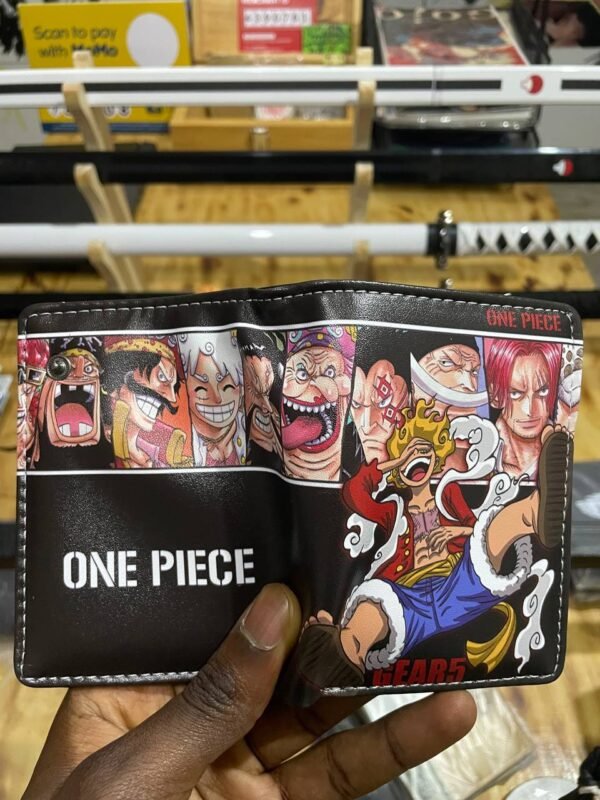 One Piece wallet Uganda Luffy Gear 5 Black anime collectible