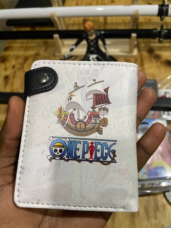 Luffy Gear 5 Wanted Wallet white One Piece collectible anime accessory kaizoq anime merc, kaizoku realm anime store uganda