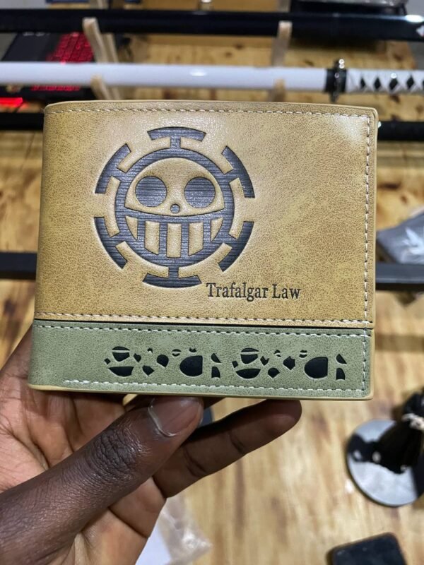 Brown Straw Hat Wallet with olive-green lining collectible anime accessory kaizoq anime merc, kaizoku realm anime store uganda