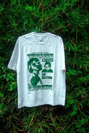 Tanjiro T-shirt white green anime design