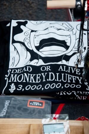 Luffy Gear 5 Wanted Poster Shirt black anime print