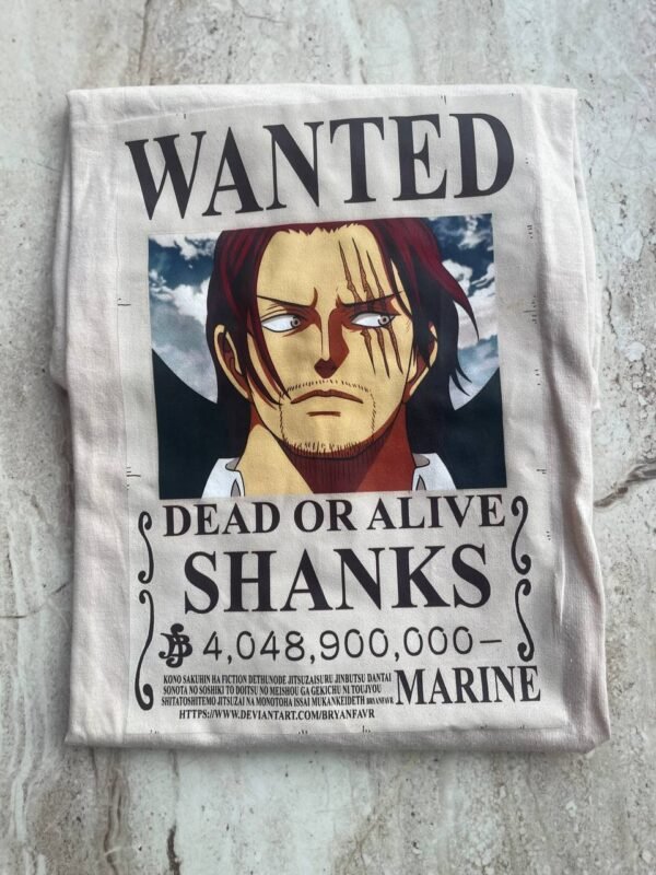 Shanks Poster T-Shirt anime accessory kaizoq anime merc, kaizoku realm anime store uganda