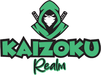 the logo of kaizoku realm uganda anime store logo , kaizo.q