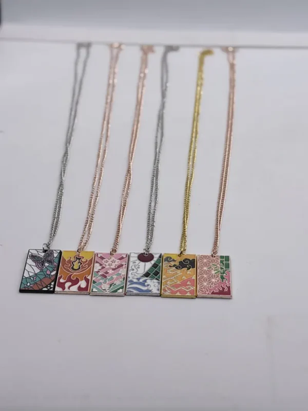 Accessories2 (95) Hashira & Demon Slayer Collection Necklaces – Zenitsu, Nezuko, Giyu, Rengoku & Tanjiro Anime Pendants Set