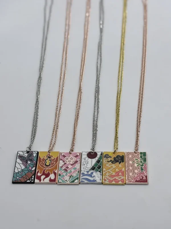 Accessories2 (96) Hashira & Demon Slayer Collection Necklaces – Zenitsu, Nezuko, Giyu, Rengoku & Tanjiro Anime Pendants Set