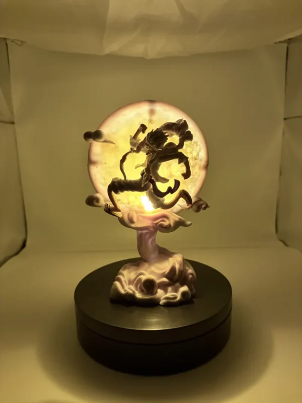 figurines (185) Luffy Gear 5 Sun God Nika Figurine – Glow in the Dark Jumping Anime Statue